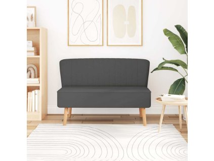 Pohovka textil 117 x 55,5 x 77 cm tmavě šedá 244071