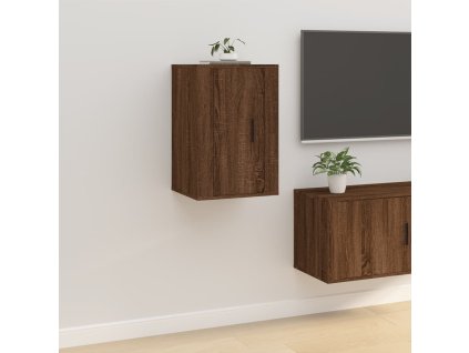 Nástěnná TV skříňka hnědý dub 40 x 34,5 x 60 cm 816670