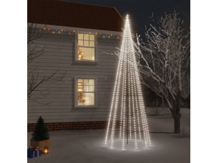 Vánoční strom s hrotem 732 studených bílých LED diod 500 cm