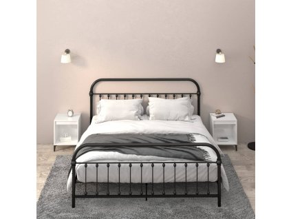 Noční stolky 2 ks bílé s vysokým leskem 40x35x50 cm 821879