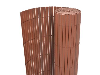 Oboustranný zahradní plot PVC 90 x 300 cm hnědý 43625