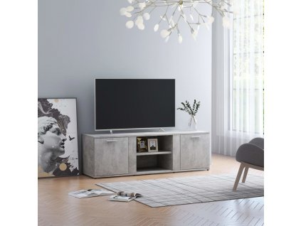 TV stolek betonově šedý 120 x 34 x 37 cm dřevotříska