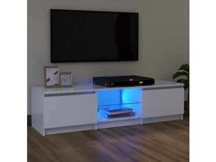 TV skříňka s LED osvětlením bílá 120 x 30 x 35,5 cm
