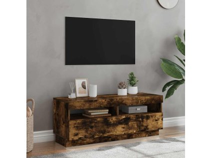 TV skříňka s LED osvětlením kouřový dub 100 x 35 x 40 cm 815720