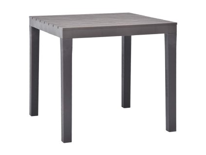 Zahradní stůl 78 x 78 x 72 cm kávový plast 48785