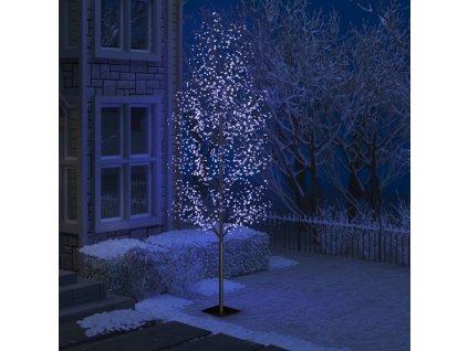 Vánoční strom 1 200 LED modré světlo třešňový květ 400 cm