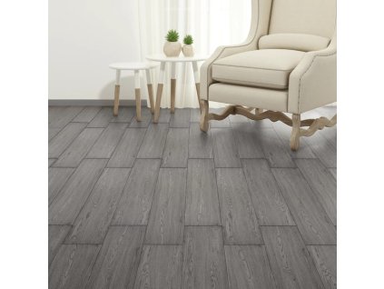 Samolepicí podlahová krytina PVC 5,21 m² 2 mm tmavě šedá 330183