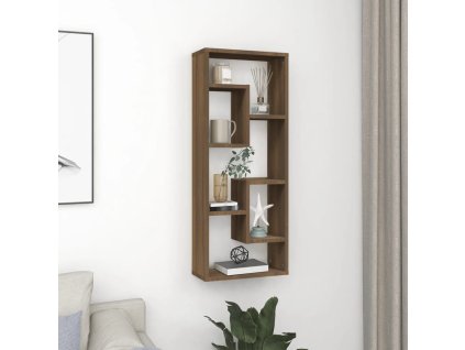 Nástěnná police hnědý dub 36 x 16 x 90 cm kompozitní dřevo 815848