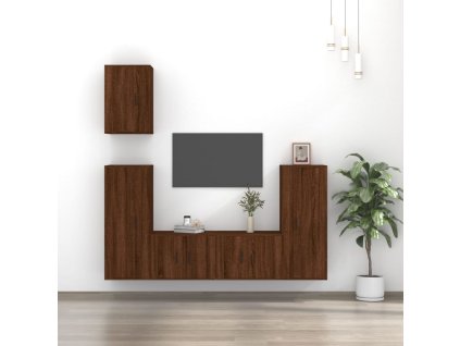 5dílný set TV skříněk hnědý dub kompozitní dřevo 3188781