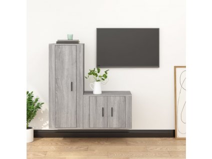 2dílný set TV skříněk šedý sonoma kompozitní dřevo