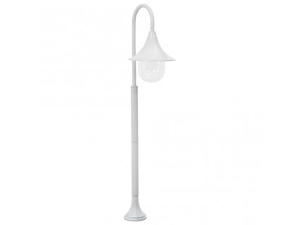 Zahradní sloupová lampa E27 120 cm hliník bílá