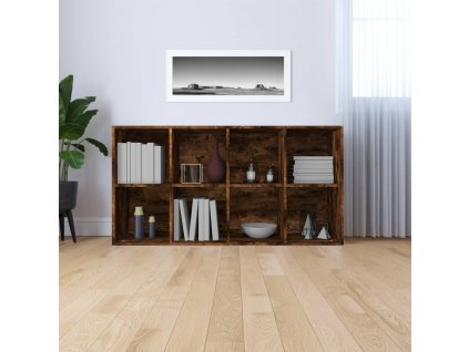 Knihovna/příborník kouřový dub 66x30x130 cm kompozitní dřevo