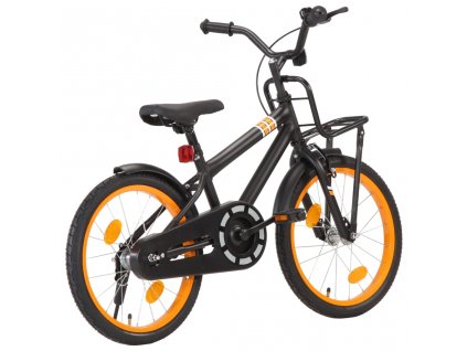 Dětské kolo s předním nosičem 18'' černo-oranžové