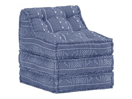 Modulární pouf indigo textil