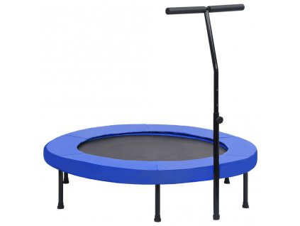 Fitness trampolína s rukojetí a bezpečnostní podložkou 122 cm