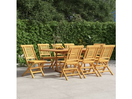 Skládací zahradní židle 8 ks 47x63x90 cm masivní teakové dřevo