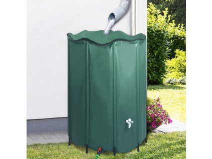 Skládací nádrž na dešťovou vodu s kohoutkem 1350 l 48609