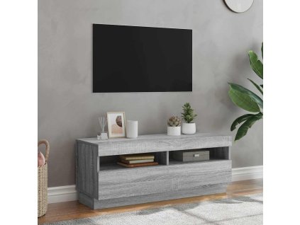 TV skříňka s LED osvětlením šedá sonoma 100 x 35 x 40 cm 815721