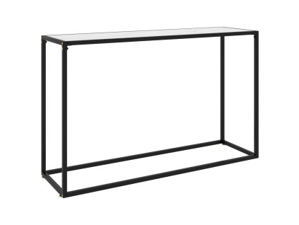 Konzolový stolek bílý 120 x 35 x 75 cm tvrzené sklo 322817