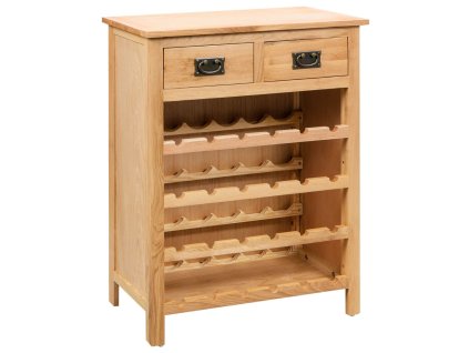 Skříňka na víno 72 x 32 x 90 cm masivní dubové dřevo 247043