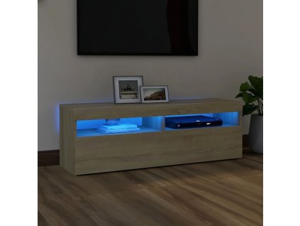 TV skříňka s LED osvětlením dub sonoma 120 x 35 x 40 cm