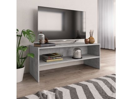TV stolek šedý 100 x 40 x 40 cm kompozitní dřevo 800049