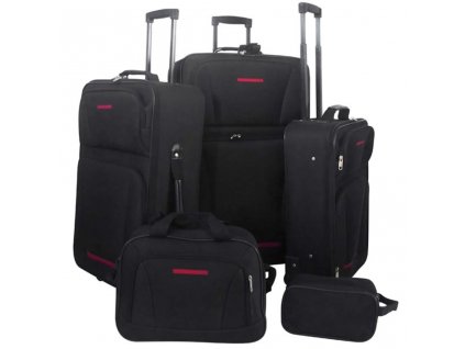 Pětidílný set cestovních kufrů černý