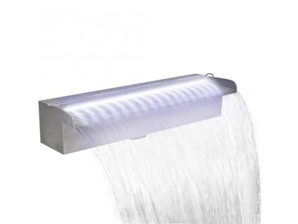 Obdélníková bazénová fontána s LED nerezová ocel 45 cm