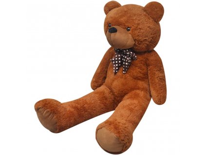 XXL měkký plyšový medvídek na hraní hnědý 160 cm