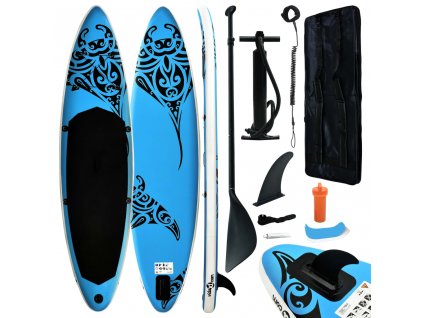 Nafukovací SUP paddleboard set 366 x 76 x 15 cm modrý