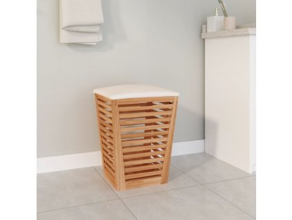 Koupelnová stolička 40,5 x 40,5 x 56 cm masivní ořechové dřevo