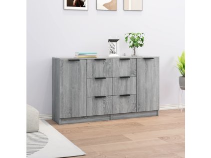 Příborníky 2 ks šedé sonoma 60 x 30 x 70 cm kompozitní dřevo 3115794