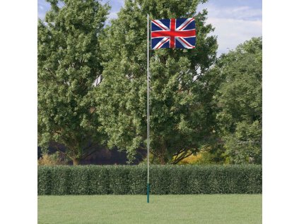 Vlajka UK a stožár 6,23 m hliník