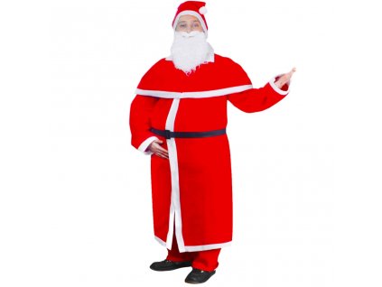 Santa Claus vánoční kostým s dlouhým kabátem, sada
