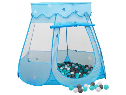 Dětský stan na hraní s 250 míčky modrý 102 x 102 x 82 cm