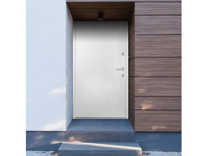 Vchodové dveře bílé 110 x 207,5 cm hliník