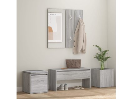 Sada nábytku do předsíně šedá sonoma kompozitní dřevo 3120201