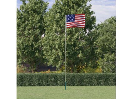 Vlajka USA a stožár 5,55 m hliník
