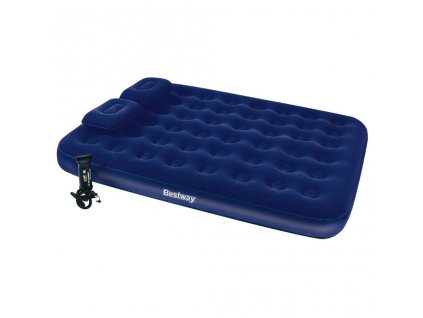 Bestway Nafukovací matrace s polštářem a pumpou 203x152x22 cm 67374