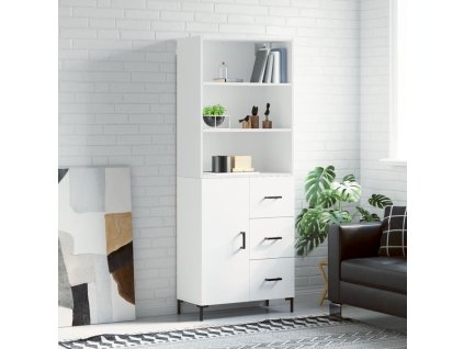 Skříň highboard bílá 69,5 x 34 x 180 cm kompozitní dřevo 3189445