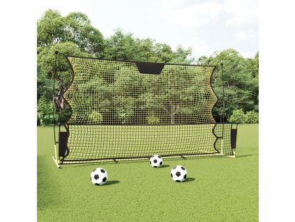 Fotbalový rebounder černý a žlutý 183 x 85 x 120 cm polyester