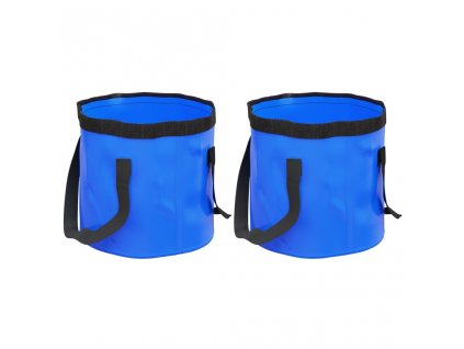 Skládací kbelíky 2 ks modré 20 l PVC