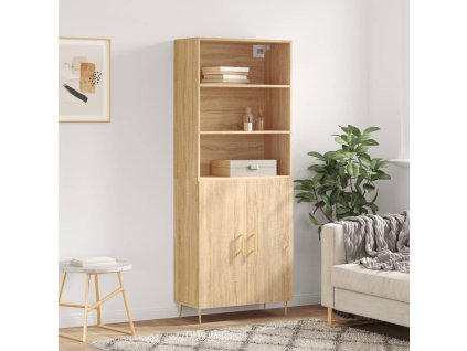 Skříň highboard dub sonoma 69,5 x 34 x 180 cm kompozitní dřevo 3189240