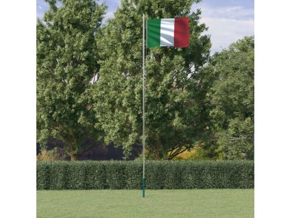 Vlajka Itálie a stožár 6,23 m hliník