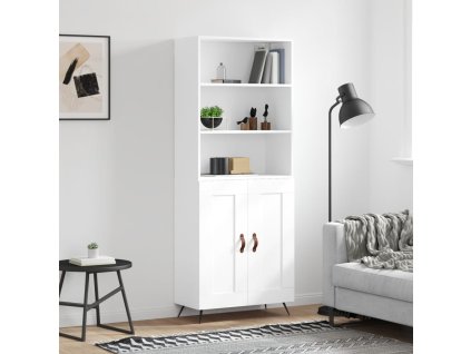 Skříň highboard bílá 69,5 x 34 x 180 cm kompozitní dřevo 3189925