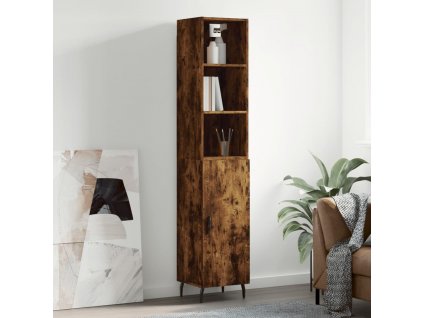 Skříň highboard kouřový dub 34,5 x 34 x 180 cm kompozitní dřevo