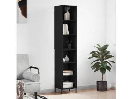 Skříň highboard černá 34,5x32,5x180 cm kompozitní dřevo