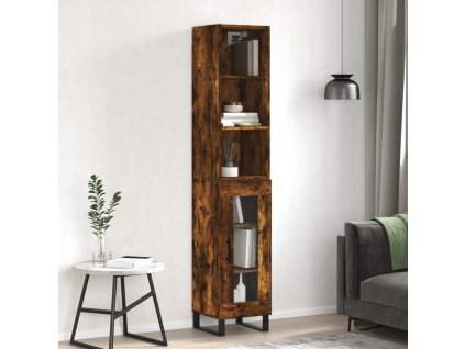 Skříň highboard kouřový dub 34,5 x 34 x 180 cm kompozitní dřevo