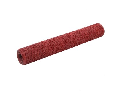Pletivo ke kurníku ocel PVC vrstva 25 x 1 m červené 143305