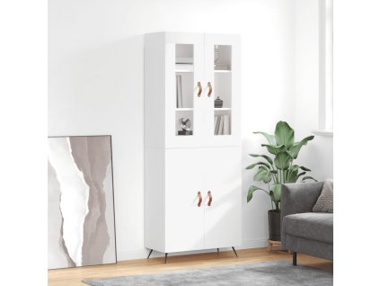 Skříň highboard bílá 69,5 x 34 x 180 cm kompozitní dřevo